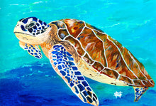 Load image into Gallery viewer, Brown Sea Turtle Art Print 
