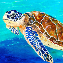 Load image into Gallery viewer, Brown Sea Turtle Art Print 
