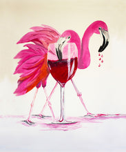 Load image into Gallery viewer, Flamingo Happy Hour Art Print 
