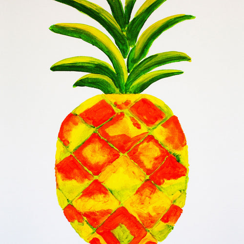 Golden Pineapple Art Print