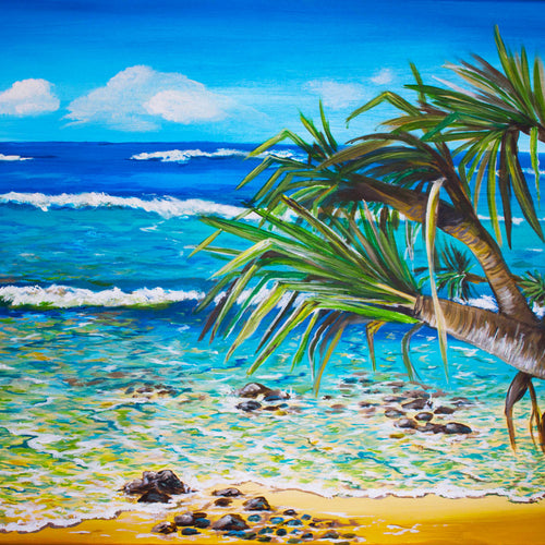 Pandanus Beach Art Print