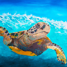 Load image into Gallery viewer, Turtle Underwater Art Print
