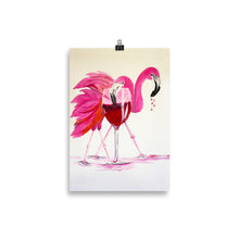 Load image into Gallery viewer, Flamingo Happy Hour Art Print 20 x 30cm
