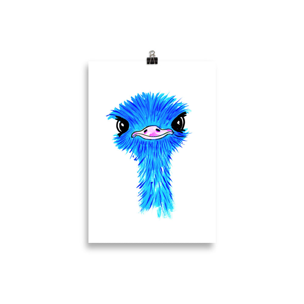 Blue Emu Art Print 20 x 30cm