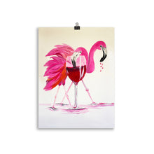 Load image into Gallery viewer, Flamingo Happy Hour Art Print 30 x 40cm
