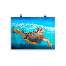 Load image into Gallery viewer, Turtle Underwater Art Print 30 x 40cm
