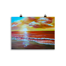 Load image into Gallery viewer, Sunset Beach Art Print 30 x 40cm
