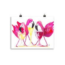 Load image into Gallery viewer, &#39;Flamingo Happy Hour II&#39; Art Print
