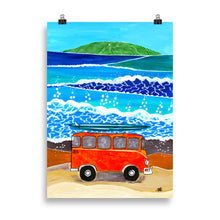 Load image into Gallery viewer, Orange Bus Art Print 50x 70cm
