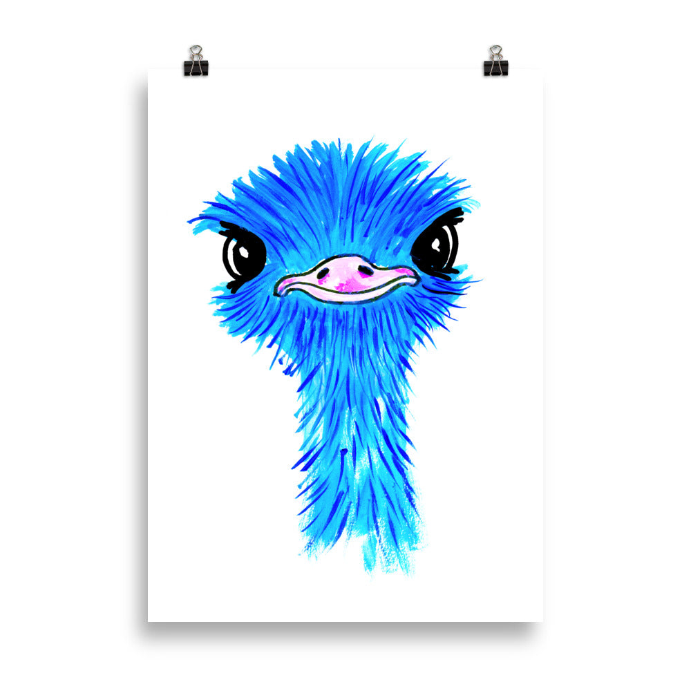 Blue Emu Art Print by Artiart